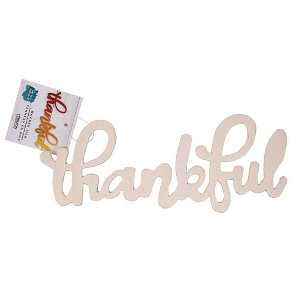 On the Surface™ Décoration Murale en Bois « Thankful »