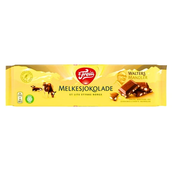 Freia Melkesjokolade Walters Mandler, 7.05oz (Pack of 2)