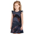 thumbnail image 1 of Fotbe Fire Breathing Dragon Twilight Vestido de Dormir para Niñas de 3 a 10 Años, Mangas Cortas, Estilo Princesa, Pijama Camisón con Mangas Voladas-Medium, 1 of 6