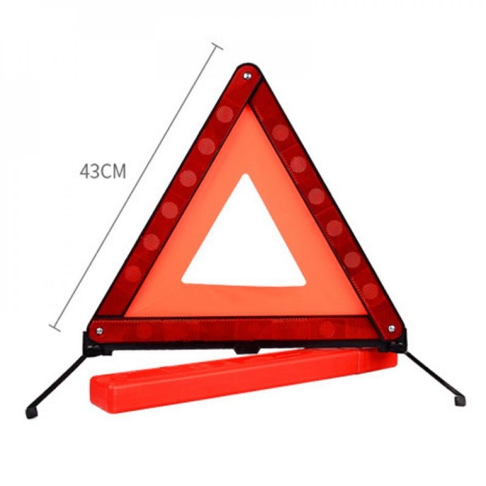 KvSrr Reflective Warning Triangle for Cars Roadside Emergency Safety Foldable with Travel Cases 2pcs 