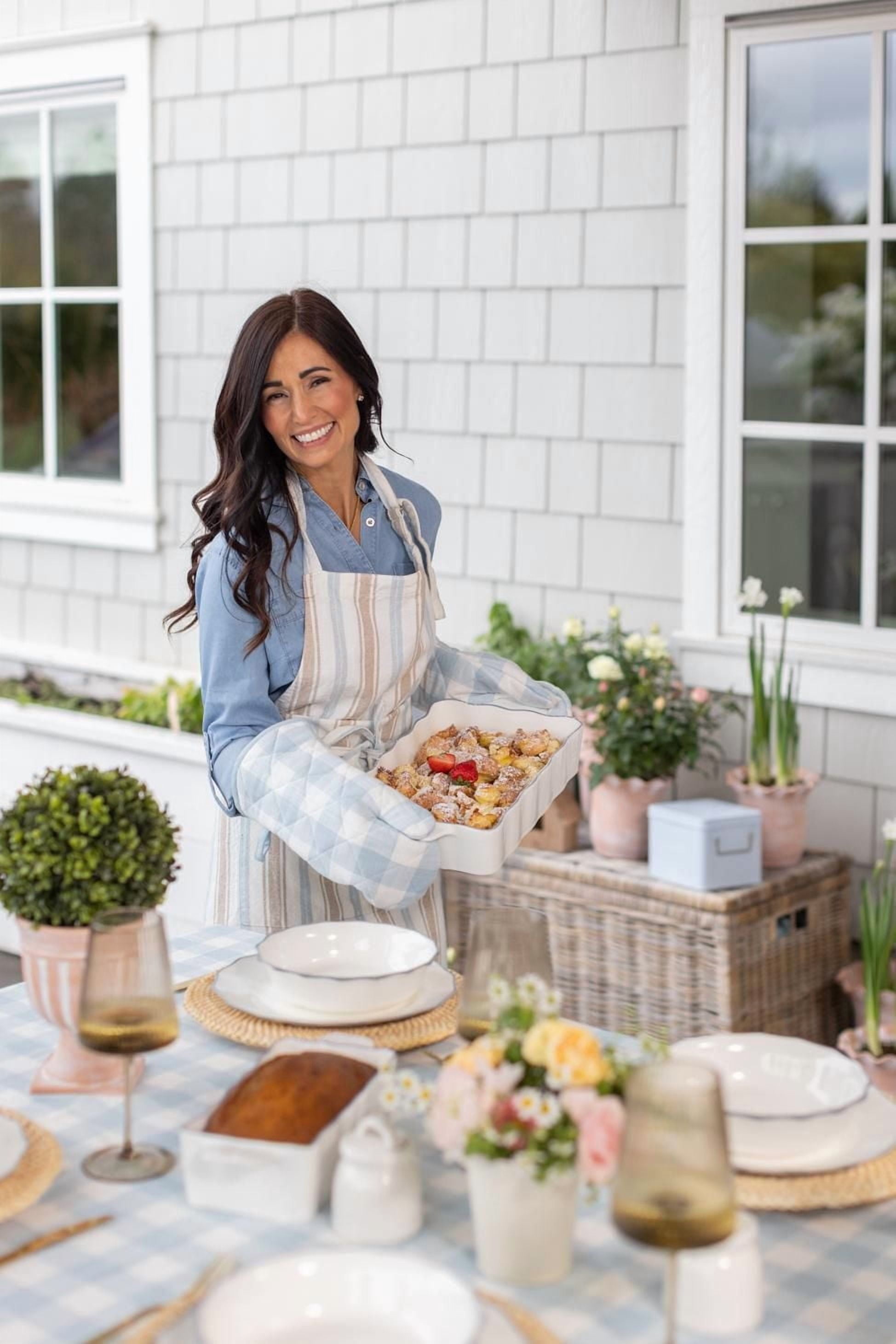 Gant de cuisine FRAÎCHE collection printanière en guingan Taille unique