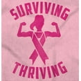 thumbnail image 2 of Breast Cancer Surviving & Thriving Women Crewneck Sweatshirt Brisco Brands S, 2 of 6