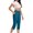 Blue, variant on SwiftWear Women's High-Waisted Capri Pants with Pockets - Solid Color Stretch Yoga Capris, Comfortable Workout Casual Cropped Pants S-5XL (Plus Size Available)​​