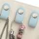 thumbnail image 4 of Estuche de viaje de terciopelo azul para joyas, caja de almacenamiento portátil para anillos, pendientes, collares, pulseras y relojes., 4 of 5