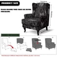 thumbnail image 6 of Bulopur Spider Web Wingback Chair Covers 2Pcs, Stretch Elastic Halloween Slipcovers with Bow Design, 6 of 7
