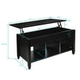 thumbnail image 4 of Coffee Table with Hidden Compartment, Wooden Lift Top Coffee Table, Living Room Tables, Black, 4 of 9