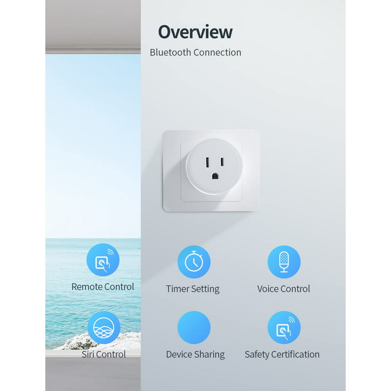 Smart Plugs - Mini Bluetooth Wifi Smart Socket Switch Works With