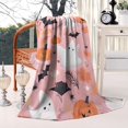 thumbnail image 2 of Pastel Halloween Pattern Blanket,Comfortable Soft Flannel Throw Blanket,All Season,Warm Lightweight Blankets for Sofa Bed Couch Living Room Chair,40"x50", 2 of 4