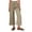 Brown, variant on CHUMUD Women Linen Pants Casual Loose High Waist Boho Wide Leg Cropped Palazzo Beach Pants Summer Outfits 2025 Trendy