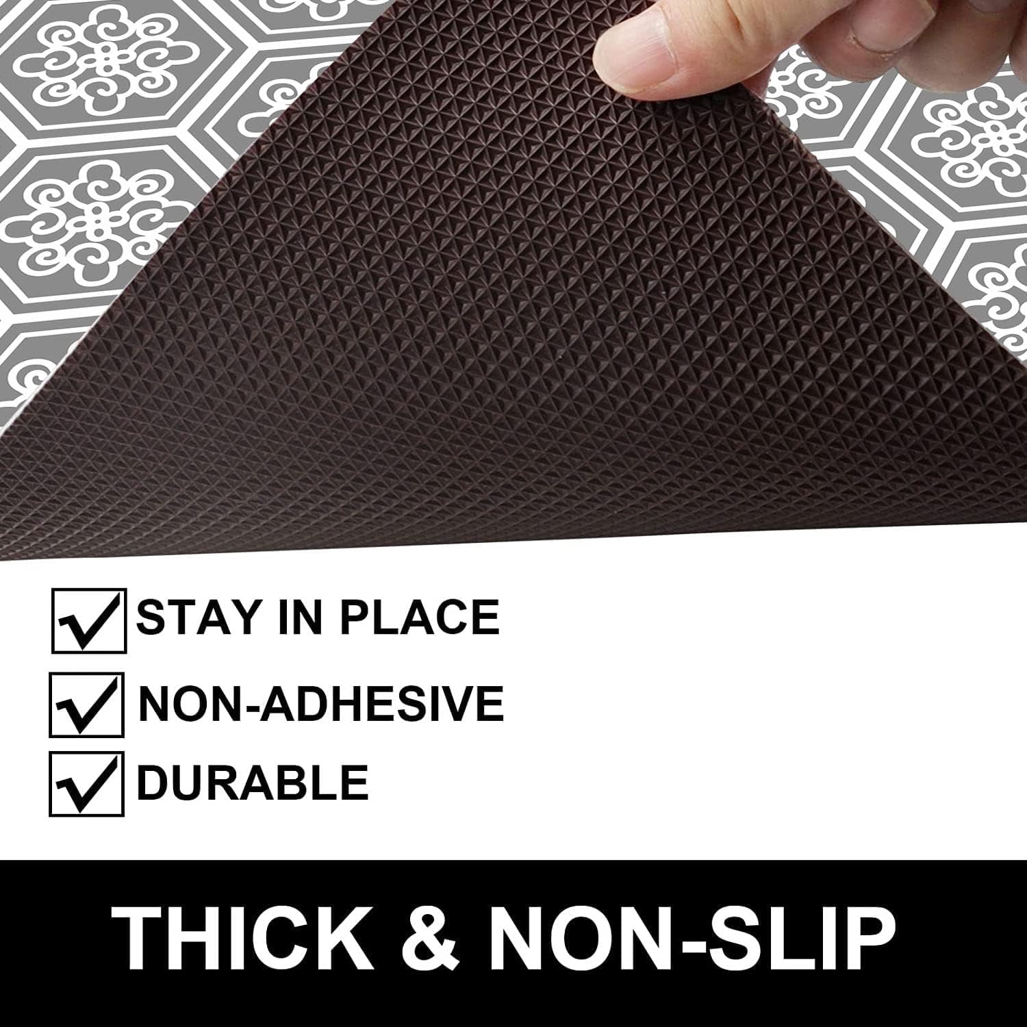 Under The Sink Mat, 24 X 36 in, Durable & Waterproof Premium Mats to Protect Kitchen & Bathroom Cabinets, Absorbent & Easy to Clean Shelf Liner, Grey