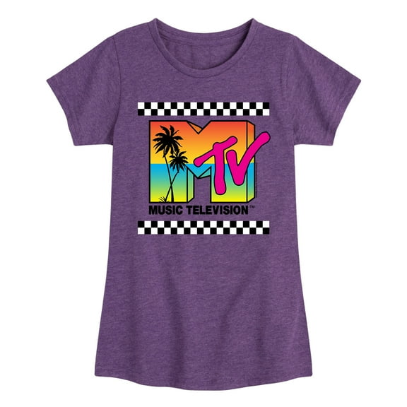 MTV - Sunset Logo - Toddler And Youth Girls Short Sleeve Graphic T-Shirt