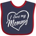 thumbnail image 3 of Inktastic I Love My Mommy in White Chalk Heart Boys or Girls Baby Bib, 3 of 4