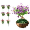 thumbnail image 3 of Sunjoy Tech Artificial Hanging Flowers with Basket,Faux Silk Flowers Lining Basket Artificial Hanging Petunia for Garden Porch, 3 of 7