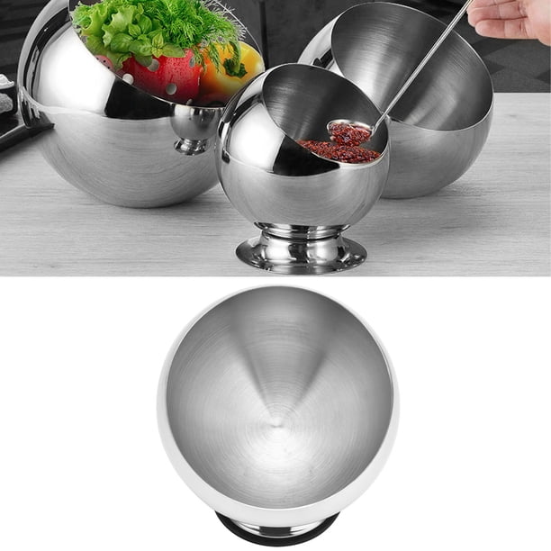 Cuenco Para Condimentos, Olla Caliente De Acero Inoxidable, Recipiente Para Condimentos Para Restaurante, Olla Para Salsa Con Base Plateada