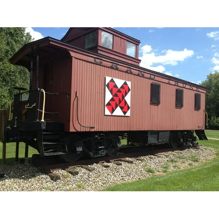 Caboose Art - Framed Art for Your Wall Caboose Transportation Train Car Train 10x13 Frame
