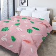 thumbnail image 6 of Kainsy Flamingo Blanket for Girls Pink Flamingo Throw Blankets Soft Flannel Fleece Blanket for Kids Hawaii Palm Leaf Fuzzy Blanket for Bed Chair Car Sofa Couch Baby New Born Birthday Gifts(40"x50"), 6 of 9