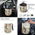 thumbnail image 4 of Yuyamidu Hummingbird Front Car Seat Covers Full Set of 12 Flower Steering Wheel Cover Seat Belt Pad Armrest Box Mat Trash Bin Rear View Mirror Cover Coasters Keychain Air Vent Pouch, Universal Fit, 4 of 6