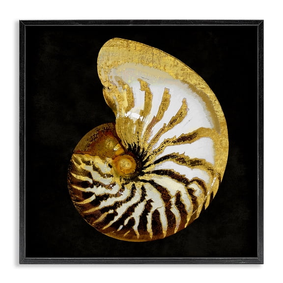 Stupell Industries Coastal Black Framed Giclee Art, 12 x 12, by Caroline Kelly