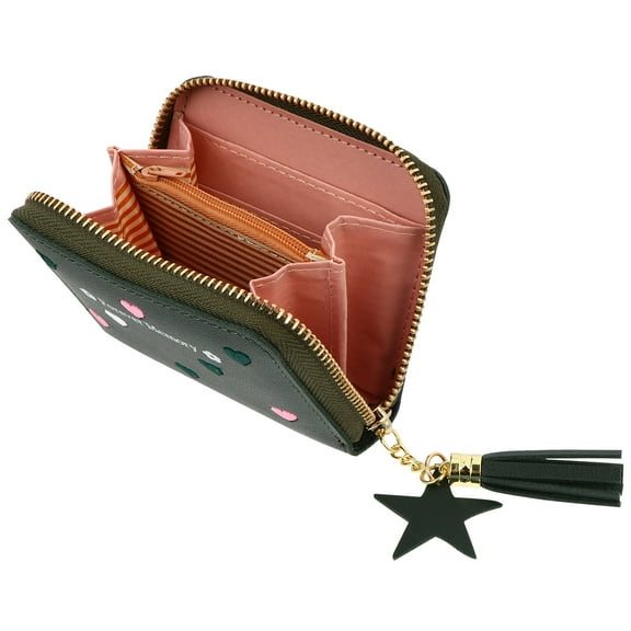 Set of 3 Small Purses for Women Trendy Wallet Green Multi-card Miss