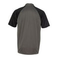 thumbnail image 3 of All Sport Unisex Performance Three-Button Raglan Polo, 3 of 4