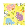 thumbnail image 1 of ABPHQTO Decoración del hogar Elefante de dibujos animados lindo con flores Funda de almohada con cremallera Funda de cojín 40x40 cm Impresión de dos lados, 1 of 1