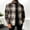 c02Khaki, variant on Men's Flannel Plaid Shirts Lapel Button Down Jacket Shacket Lightweight Long Sleeve Casual Fall Gingham Cardigan Gray S