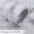thumbnail image 2 of ZACOO Shag Rug Tie Dyed Light Gray 5' x 8' Modern Indoor Plush Shaggy Area Rugs, Non-Slip Carpet Soft and Comfy Carpet Rugs, 2 of 5