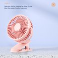 thumbnail image 3 of USB Mini Clip Fan Portable Travel Desk Cooling Ventilador (Rosa 1200mAh) Sywqhk Alta Calidad, 3 of 6
