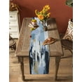 thumbnail image 4 of Hokiten Table Runners 60 Inches Long Dress Scarves, Abstract Blue Black Farmhouse Kitchen/Dining Table Runner, Small Coffee Tablerunners, Vintage Simple Oil Painting Art 13x60 Inch, 4 of 7