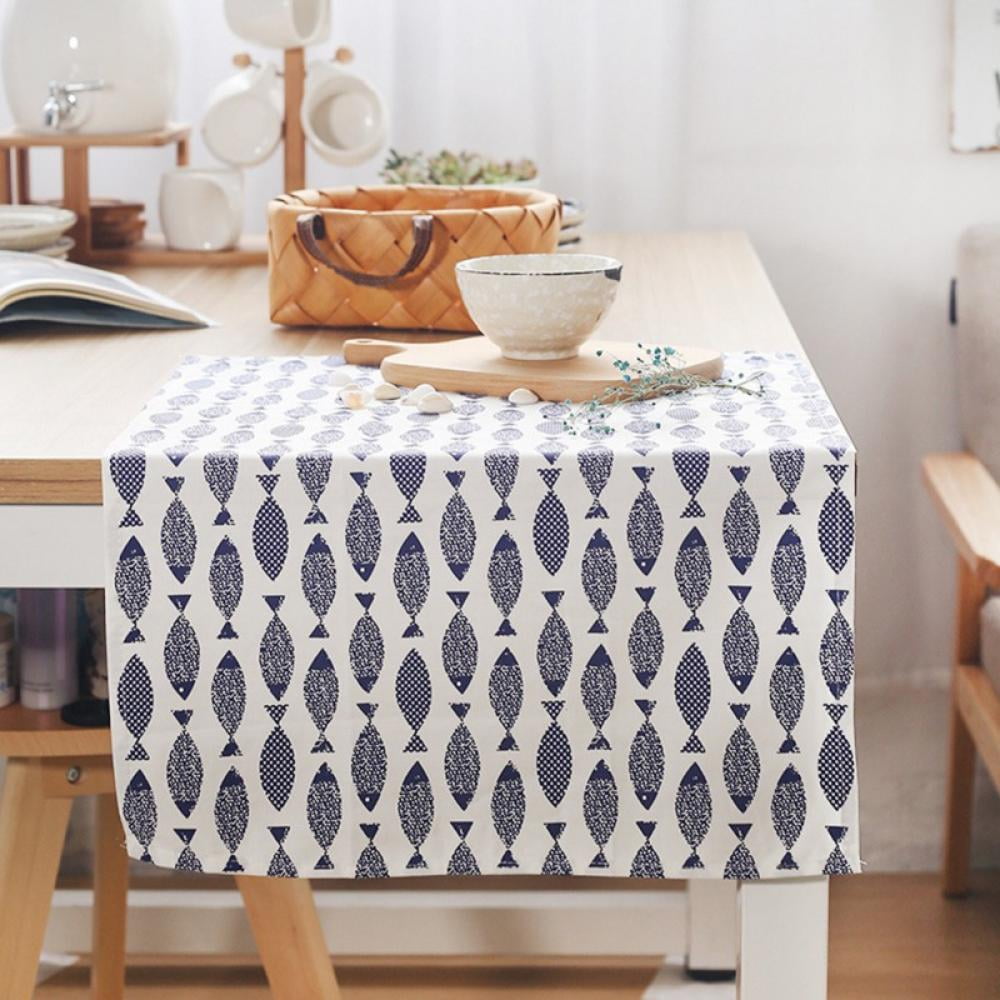 Savlot Kitchen Cloth Napkins 40x60cm, 4pcs/set The Blue Mediterranean Fish Printing Cloth