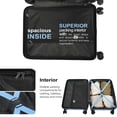 thumbnail image 6 of Travelhouse 3 Piece Hardside Luggage Set Hardshell Lightweight Suitcase with TSA Lock Spinner Wheels 20in24in28in.(Sky Blue), 6 of 9