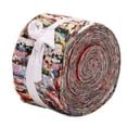 thumbnail image 3 of Fabric Strips Roll Jelly Fabric Bundles Fabric Quilting Strips Roll Up Flower Precut Patchwork with Assorted Patterns,36 x Fabric Strips Roll,Random Color, 3 of 8