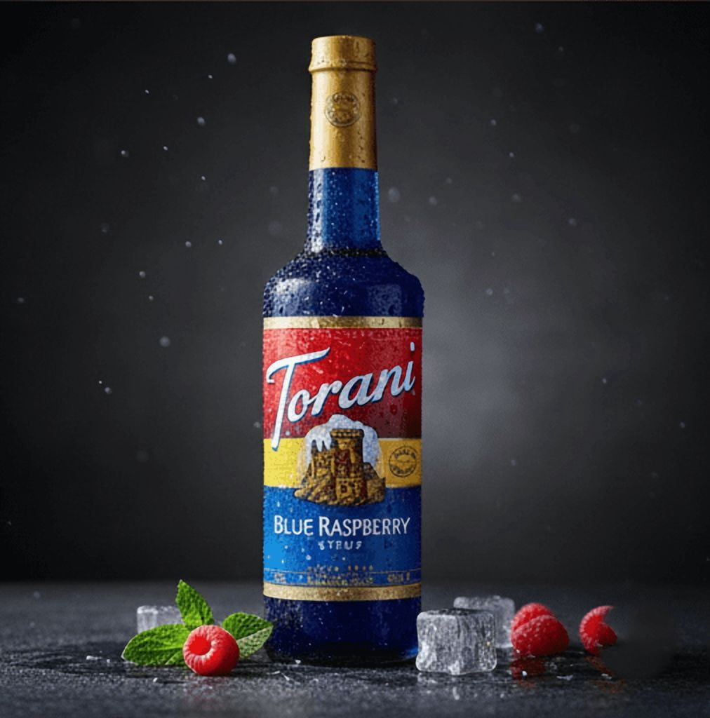 Torani Blue Raspberry Dairy Friendly Syrup cs 12/750 ml