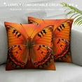 thumbnail image 3 of ARISTURING  Decorative Throw Pillow Covers  Square Cushion Case Soft Comfy Orange Butterfly Throw Pillows for Couch Cushion Livingroom Farmhouse Home Decor Pillowcases, 3 of 5