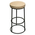 thumbnail image 6 of Round Backless Bar Height Stool with Solid Pine Seat and Metal Hoop Base, 6 of 11