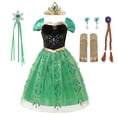 thumbnail image 5 of Disfraz de Elsa y Anna de Disney para niña, vestido de princesa para fiesta de cumpleaños, carnaval, 2023, 5 of 5
