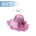 thumbnail image 2 of Sombrero de circunferencia de 56-58cm para mujer, sombrero para el sol de verano con ala grande, protector solar anti-ultravioleta, sombrero de playa para el sol, viajes al aire libre, sombrero de, 2 of 5