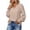 Khaki, variant on ClodeEU Women V Neck Long Sleeve Top,Casual Loose Fit Solid Blouse Beige,Women's Plus L