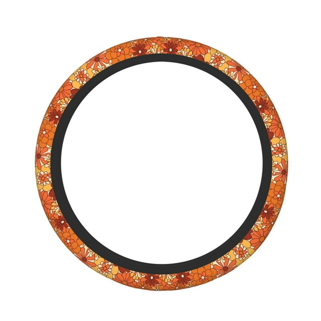 Balery Hippie Flower Fundas elásticas antideslizantes para volante, funda protectora universal para hombre y mujer, 15 pulgadas, accesorios para coche.
