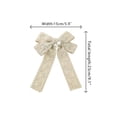 thumbnail image 2 of INSPIRE CHIC Women's Ribbon Lace Brooch Bow Vintage Tie Pin Clip Bow Ties One Size Beige, 2 of 5