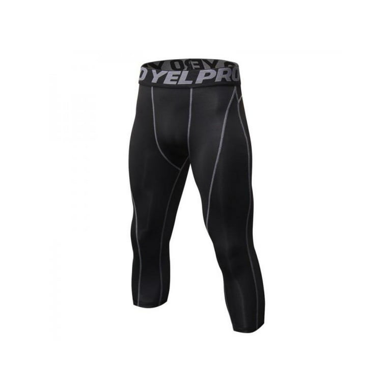 Compression Gym Men's Long Pants Running Base Layers Skins Tights Running  Pants Men's 7 points quick dry pants Plus Size 