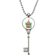 thumbnail image 1 of Collar Vintage Unbranded Llavero Plata Ilustración Colgante, 1 of 3
