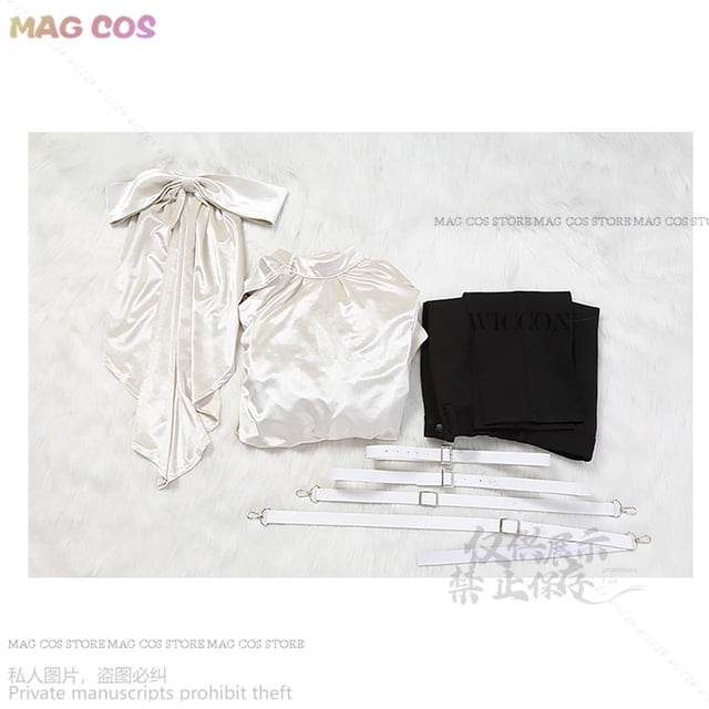 Alien Stage Anime Idol Cosplay juego de rol fiesta Top pantalones pajarita hombres mujeres Halloween carnaval Cos traje púrpura claro