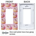 thumbnail image 3 of Yayeee Rocker Switch Wall Plate 1-Gang 4.6"x2.9" Home Decorative Outlet Cover, Light Pink Doughnuts, 3 of 6