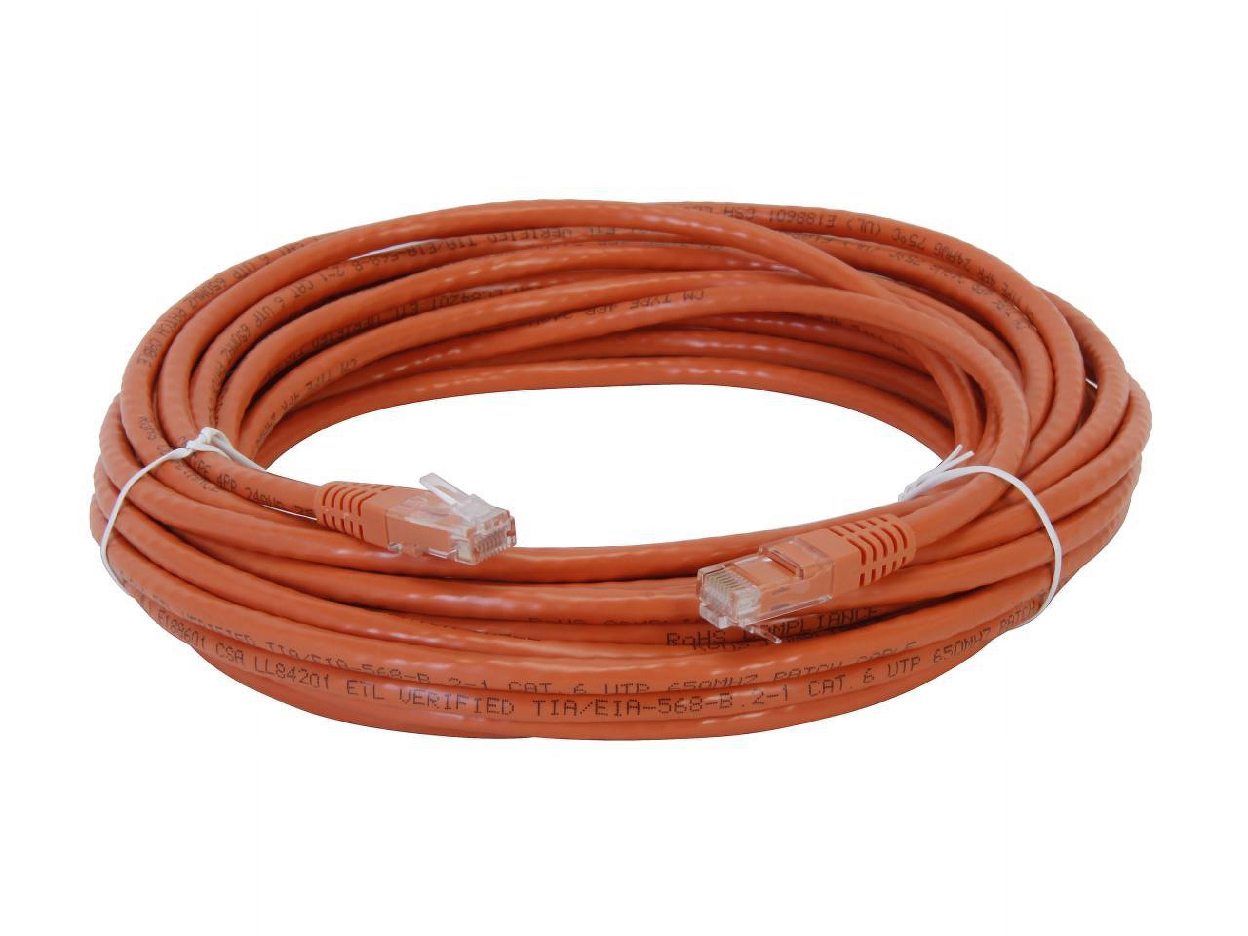StarTech 35ft CAT6 Ethernet Cable - Orange CAT 6 Gigabit Ethernet Wire -250Mhz 100W PoE RJ45 UTP Molded Network Patch Cord with Strain Relief (C6PATCH35OR)