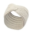 thumbnail image 3 of Women's Knit Headband, Cross Twist Wide Brim Hairband, Thick Acrylic Wool Winter Head Wrap for Warmth, Sports, and Casual Fashion-White, 3 of 3