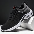 thumbnail image 7 of Men's Stability Road Running Shoes, Lace-Up Low Top Sneakers with Geometric Pattern, Sport Outdoor Footwear with Fabric Upper/Insole, Rubber Sole for All Seasons, 7 of 7