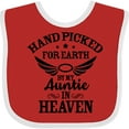 thumbnail image 3 of Inktastic Handpicked for Earth by My Auntie in Heaven with Angel Wings Boys or Girls Baby Bib, 3 of 4