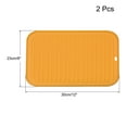 thumbnail image 2 of Unique Bargains Silicone Dish Drying Mat Set, 2 Pcs 12' x 9' Under Sink Drain Pad for Kitchen Counter, Drawer - Orange, 2 of 5