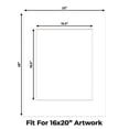 thumbnail image 2 of White Suede Picture Frame Mat for 22x28 Frames - Fits 16x20 Photos - 10 Mats, 2 of 7